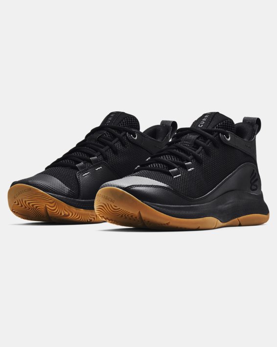 Unisex UA 3Z5 Basketball Shoes, Black, pdpMainDesktop image number 3